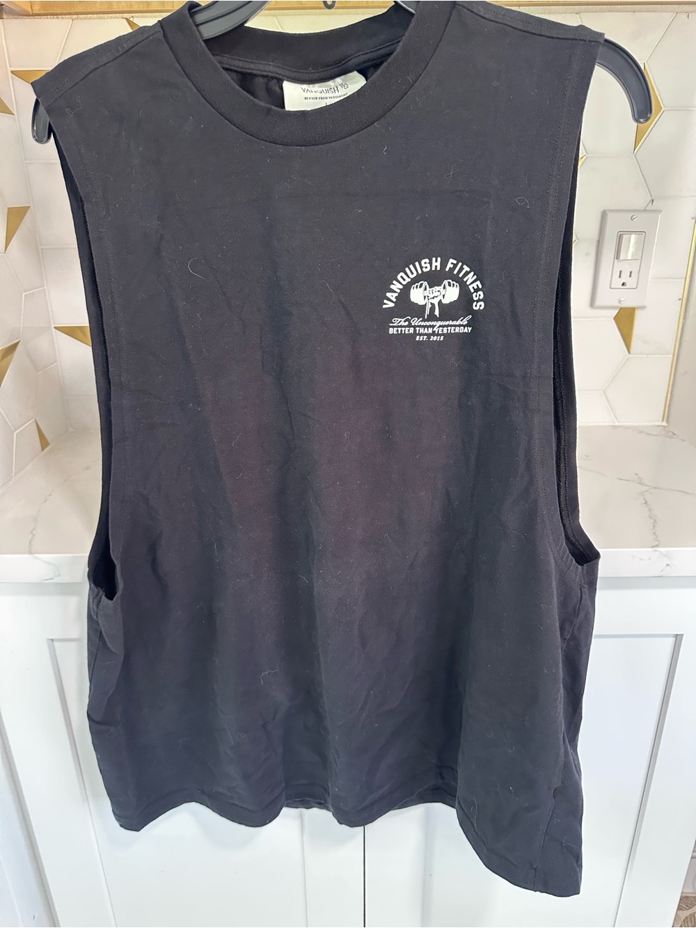 Vanquish Fitness Black Sleeveless Gym Tank